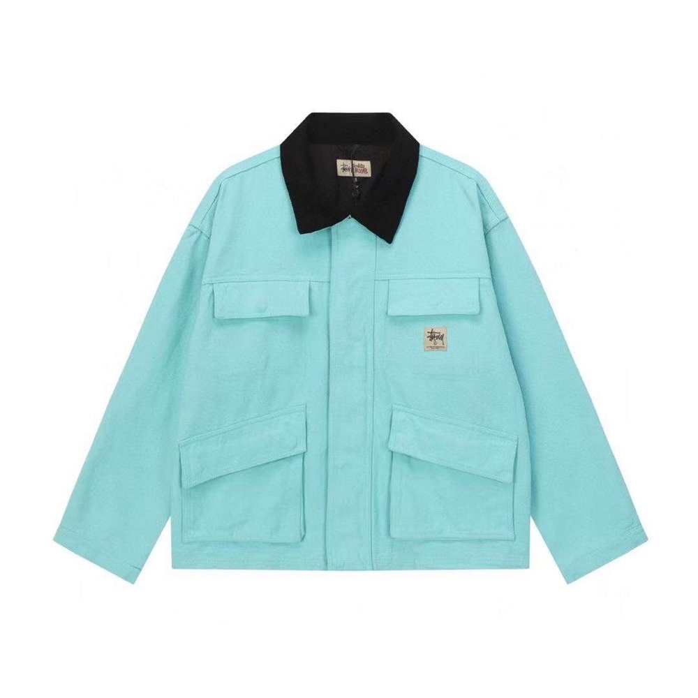 Stussy Aqua and Black Blazer
